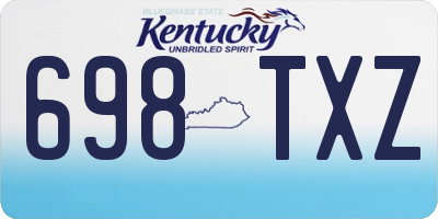 KY license plate 698TXZ