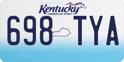 KY license plate 698TYA
