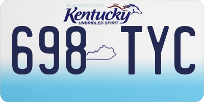 KY license plate 698TYC