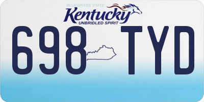 KY license plate 698TYD