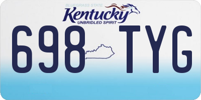 KY license plate 698TYG