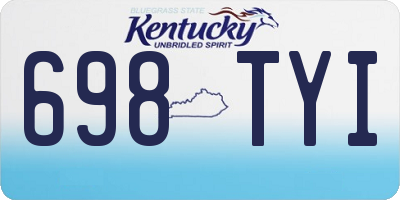 KY license plate 698TYI