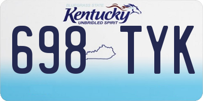 KY license plate 698TYK