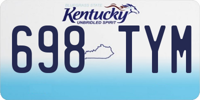 KY license plate 698TYM