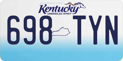 KY license plate 698TYN