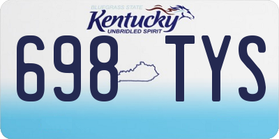 KY license plate 698TYS