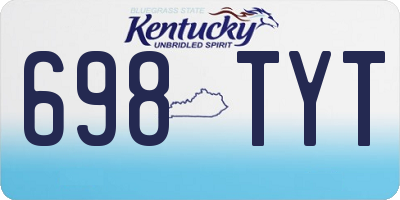 KY license plate 698TYT