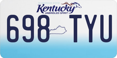 KY license plate 698TYU