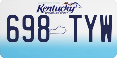 KY license plate 698TYW