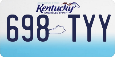 KY license plate 698TYY
