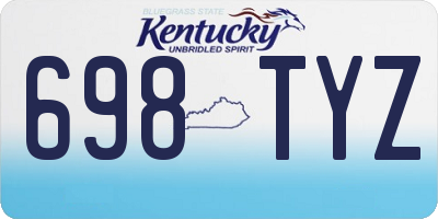 KY license plate 698TYZ
