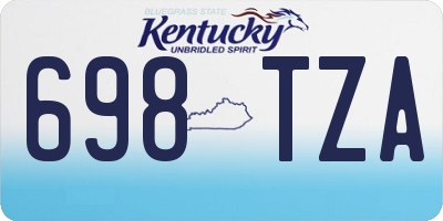 KY license plate 698TZA