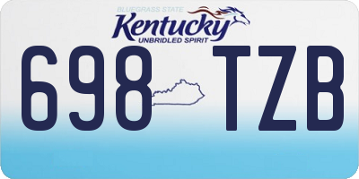 KY license plate 698TZB