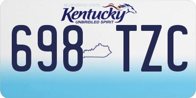 KY license plate 698TZC