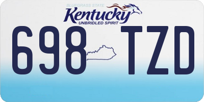 KY license plate 698TZD