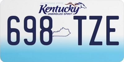 KY license plate 698TZE
