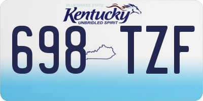 KY license plate 698TZF