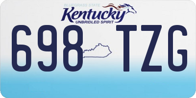 KY license plate 698TZG