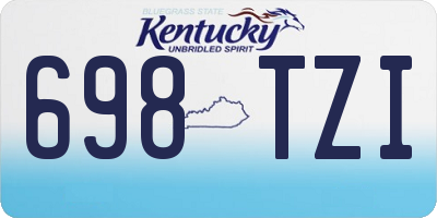 KY license plate 698TZI