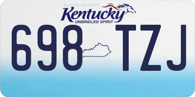 KY license plate 698TZJ