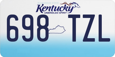 KY license plate 698TZL