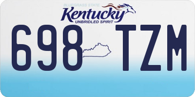 KY license plate 698TZM