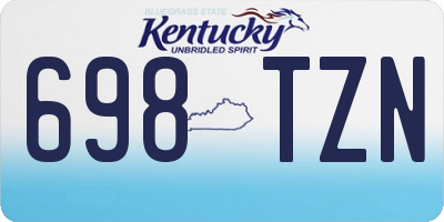 KY license plate 698TZN