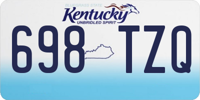 KY license plate 698TZQ