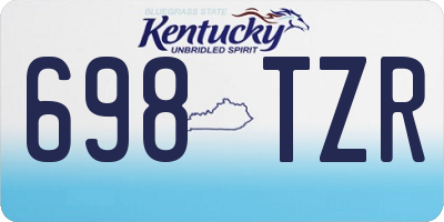 KY license plate 698TZR