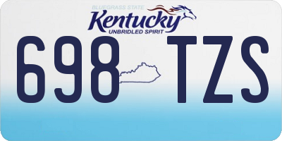 KY license plate 698TZS