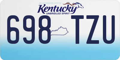 KY license plate 698TZU