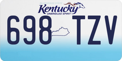 KY license plate 698TZV