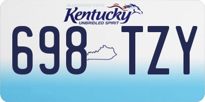 KY license plate 698TZY