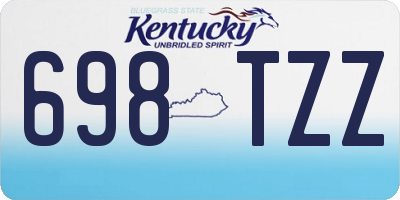 KY license plate 698TZZ