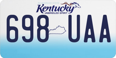 KY license plate 698UAA