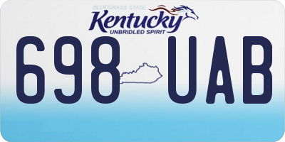 KY license plate 698UAB