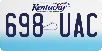 KY license plate 698UAC