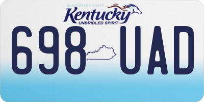KY license plate 698UAD