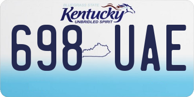 KY license plate 698UAE