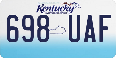 KY license plate 698UAF