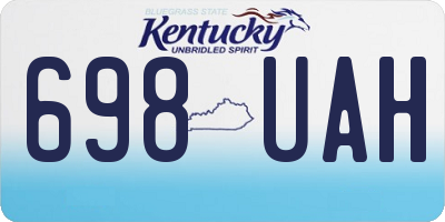 KY license plate 698UAH