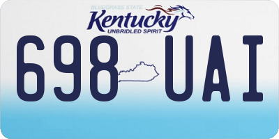 KY license plate 698UAI
