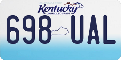 KY license plate 698UAL