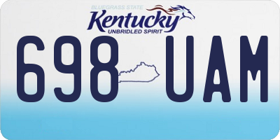 KY license plate 698UAM