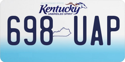 KY license plate 698UAP