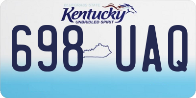 KY license plate 698UAQ