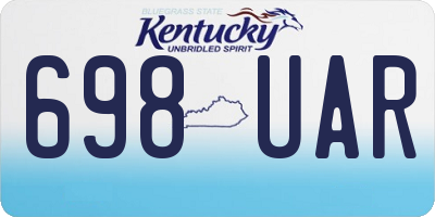 KY license plate 698UAR