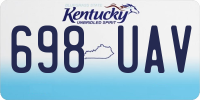 KY license plate 698UAV