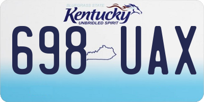 KY license plate 698UAX