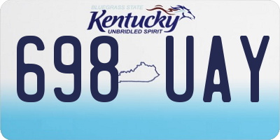 KY license plate 698UAY